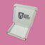Customised Printed White Postal Boxes - 240x240x40mm - Sample