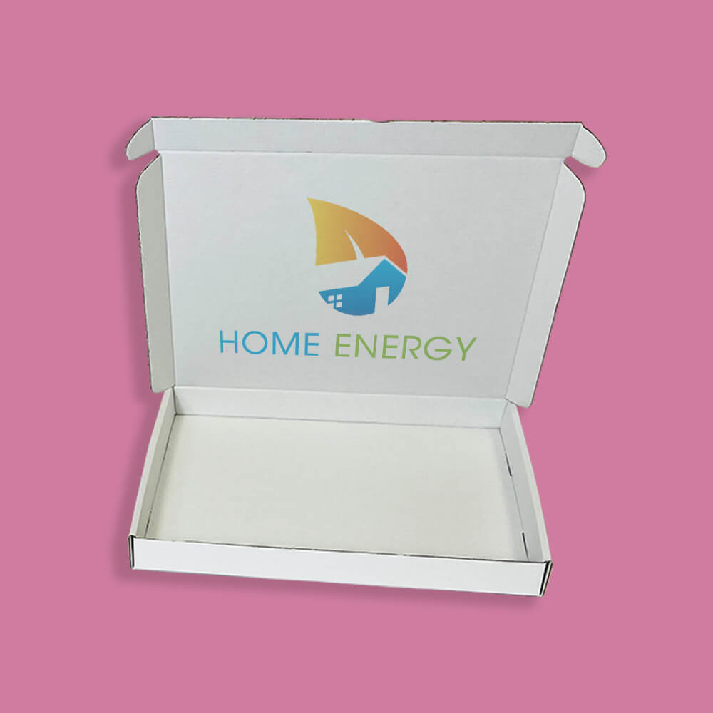 Customised Printed White Postal Boxes - 400x330x40mm